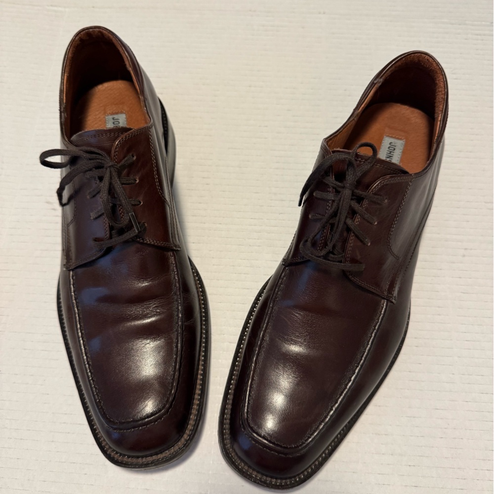 Johnston & Murphy size 12 Dark Brown Leather Oxfords business leather